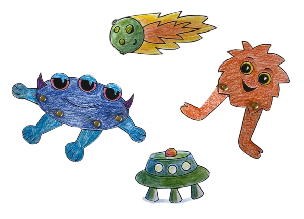 Figuren für einen Legetrickfilm mit dem Durchsichtstativ der medienKISTE