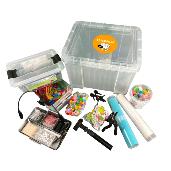 Produkte der medienKISTE - Trickfilm der medienKISTE, Kisten mit Kreativmaterialien